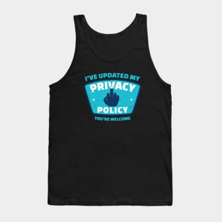 Antisocial Privacy Policy Updated Tank Top
